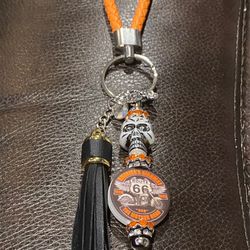 “America’s Highway The Mother Road Route 66” Motorcycle Keychain