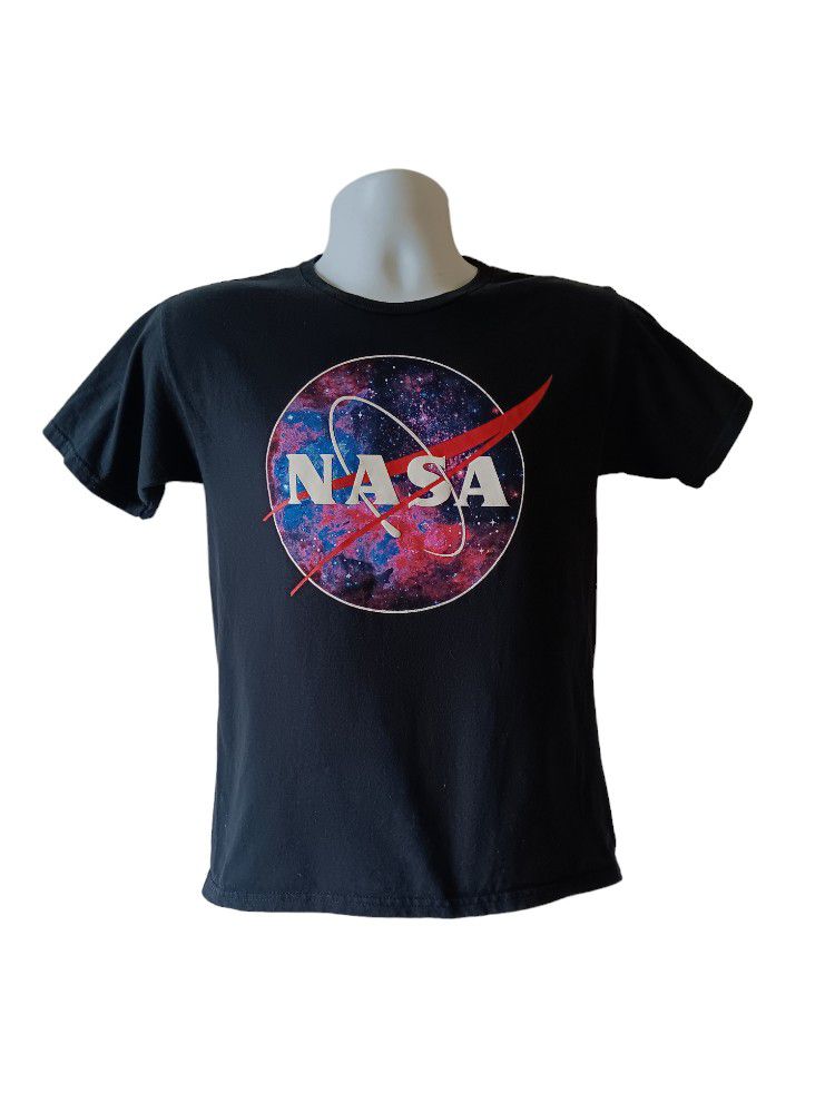 Fifth Sun NASA boy's black short-sleeve 100% cotton t-shirt size L 