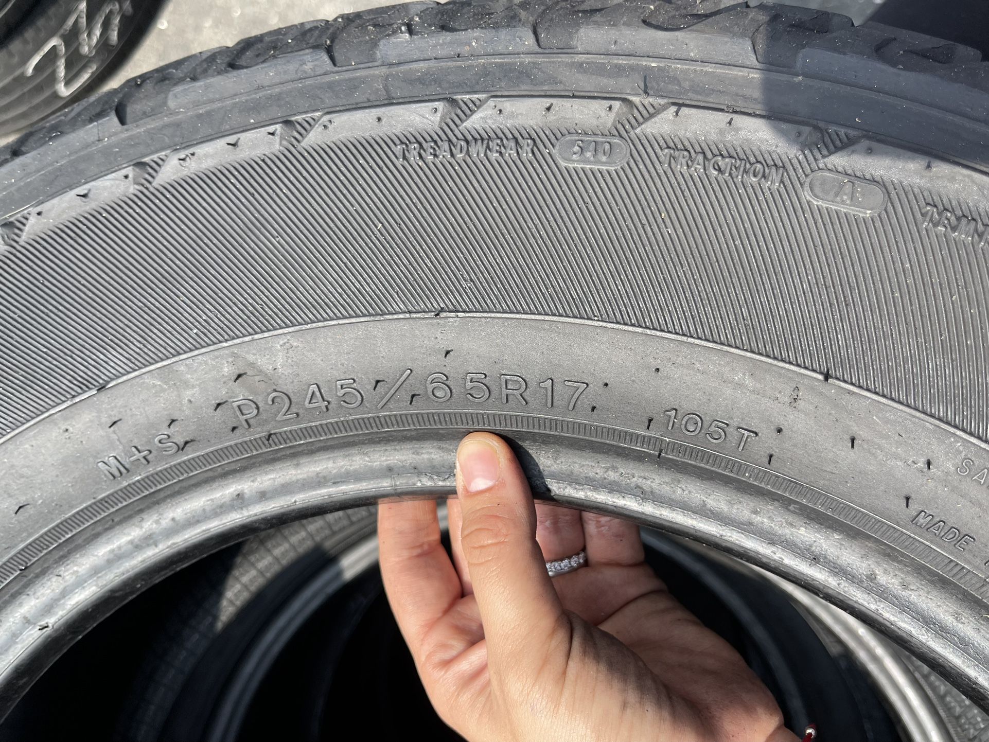 245/65/17 Goodyear set of used tires in great condition 300 plus tax