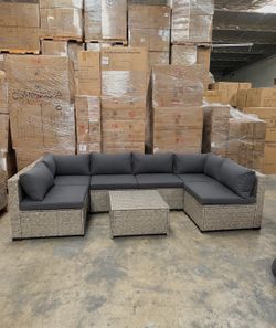 7pc outdoor patio assembled set
