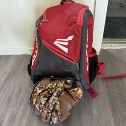 Little League Baseball Bag And Glove