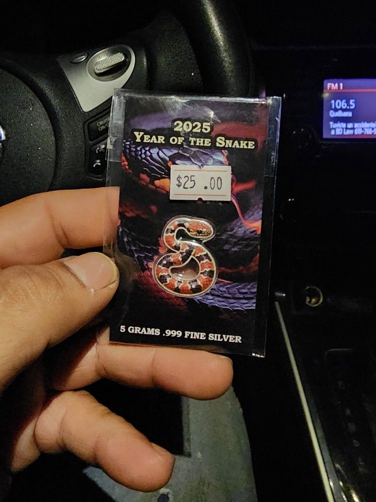 5 Gram .9999 Silver Year Of The Snake