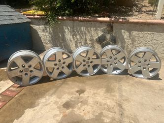 Jeep wrangler set 5 rims aluminum