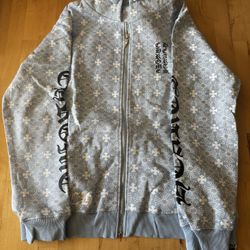 Blue Chrome Hearts Zip Up 