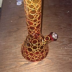 Red And Gold Glass