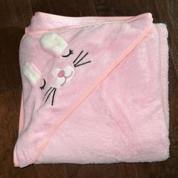 New Pink Bunny Hooded Towel