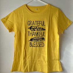 Grateful Thankful Blessed Shirt, XL