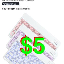 Bluetooth Keyboard, Backlight Wireless Rechargeable Keyboard for iPad, iPad Pro, iPad mini, iPad Air with Illuminated LED (White)