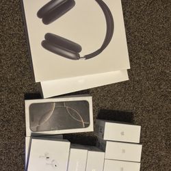 Large Apple Lot iPhone AirPods Max Headphones New & Sealed 