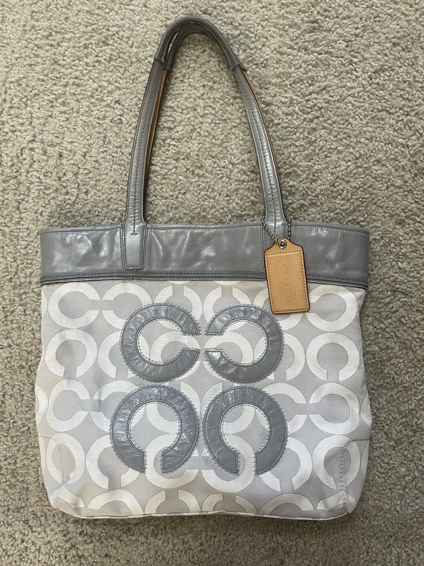 Coach Audrey Gray Tote Shoulder Bag Purse
