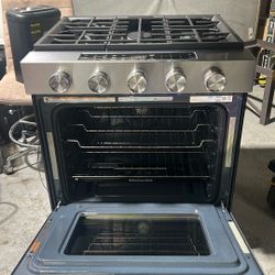 30” Kitchen Aid Stainless Slide-In Gas Range 