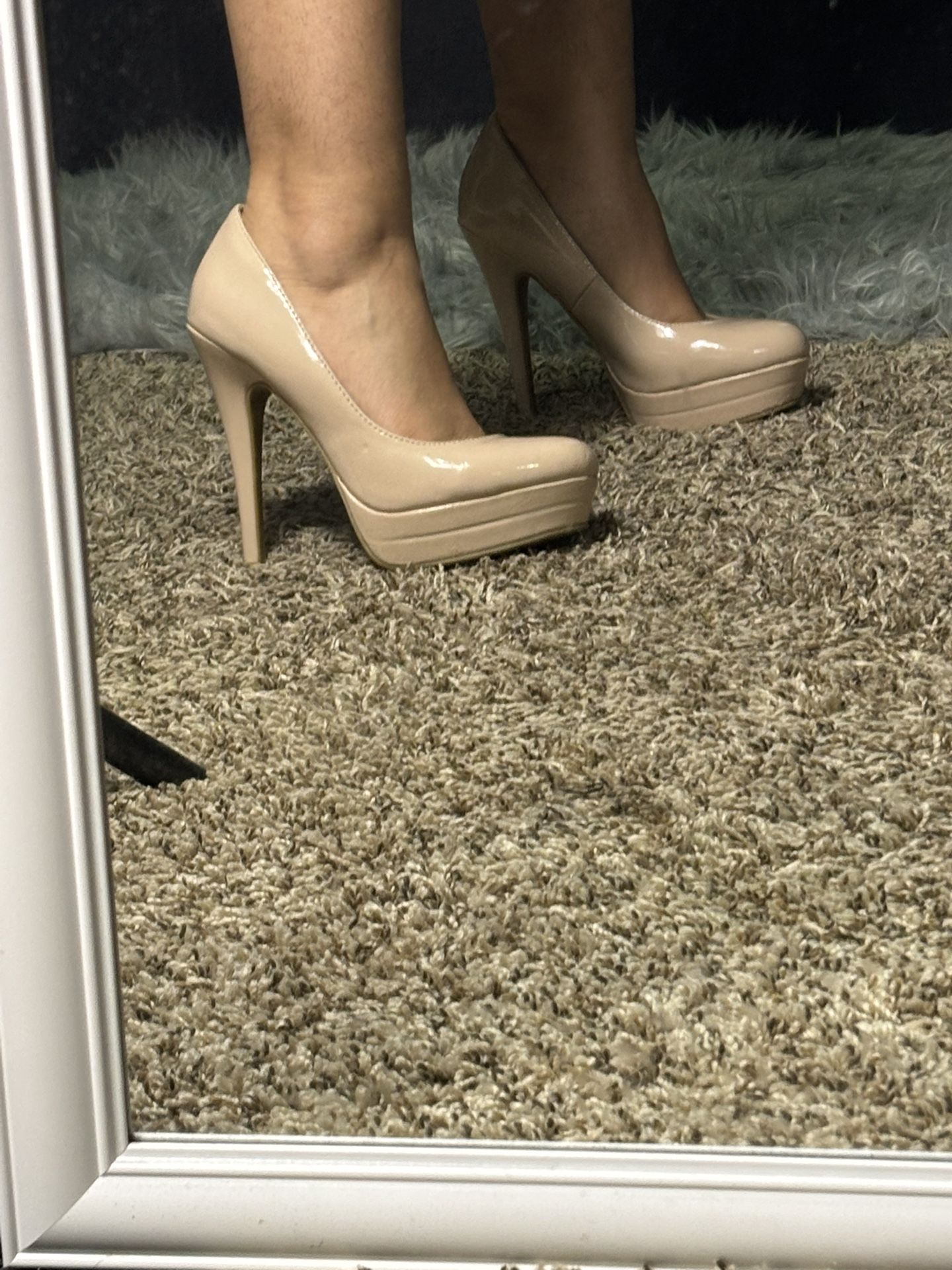 Size 6 Beige High Heel