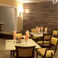 35 x 35 Solid Quartz Tables and Beautiful Wooden Chairs