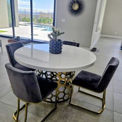 Dining table and chairs