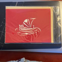 Pop Up Card Sale Boat   ———   Red A Wonderful Idea If Fun
