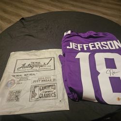 Justin Jefferson Authentic Autographed Custom Jersey 