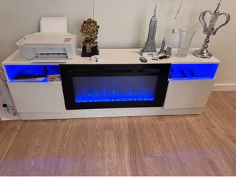 Luxury LED Fireplace TV Stand