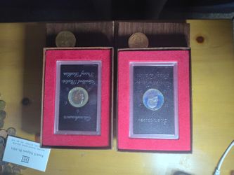 1972 and 1974 Eisenhower proof silver dollars