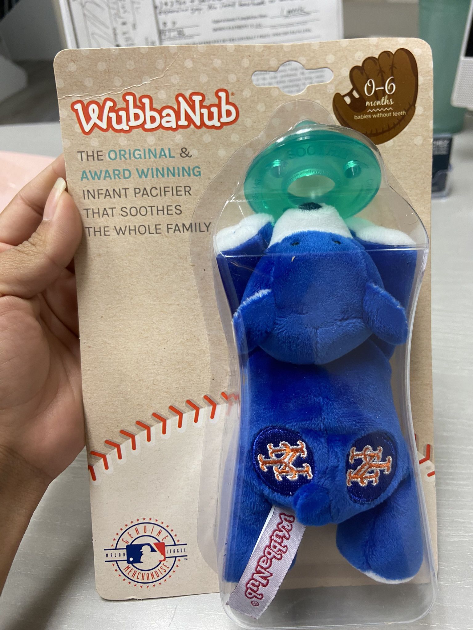 WubbaNub Pacifier New York Mets Bear