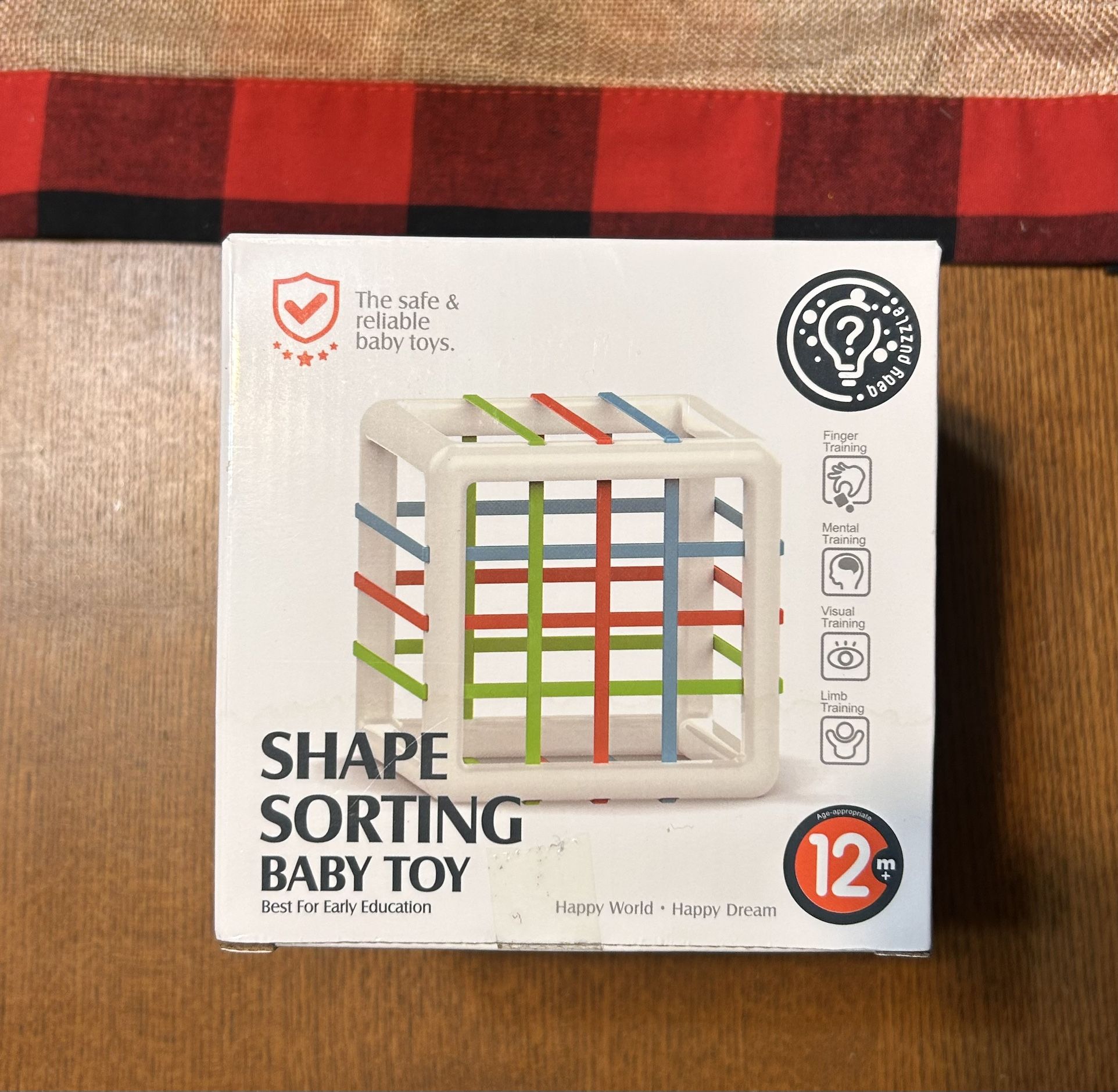 Montessori Shape Sorting Toy Perfect Christmas Present For Motor Skills And Baby