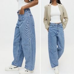 BDG Trippy Swirl Patterned Jeans URBAN OUTFITTERS sz 27 High Rise Extreme Baggy