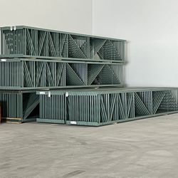 Teardrop Pallet Racking 42”x24’ Uprights Beams Wire Decks Forklifts