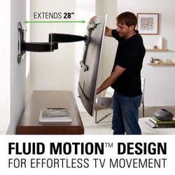 New Sanus Full Motion TV Wall Mount for TVs 42" to 90" Swivel & Tilt FluidMotion Slim Design for Smooth Extension TV Mount