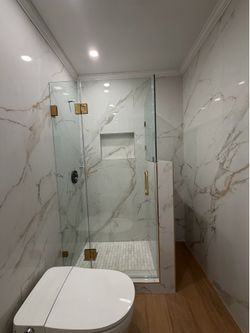 shower door glass 1/2