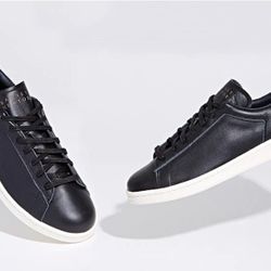 RARE Vintage Barney's NY x adidas Stan Smith Black Leather Sneakers M7 (W8)