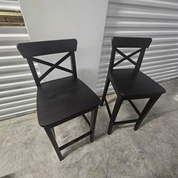 Bar stool with backrest, counter height/black