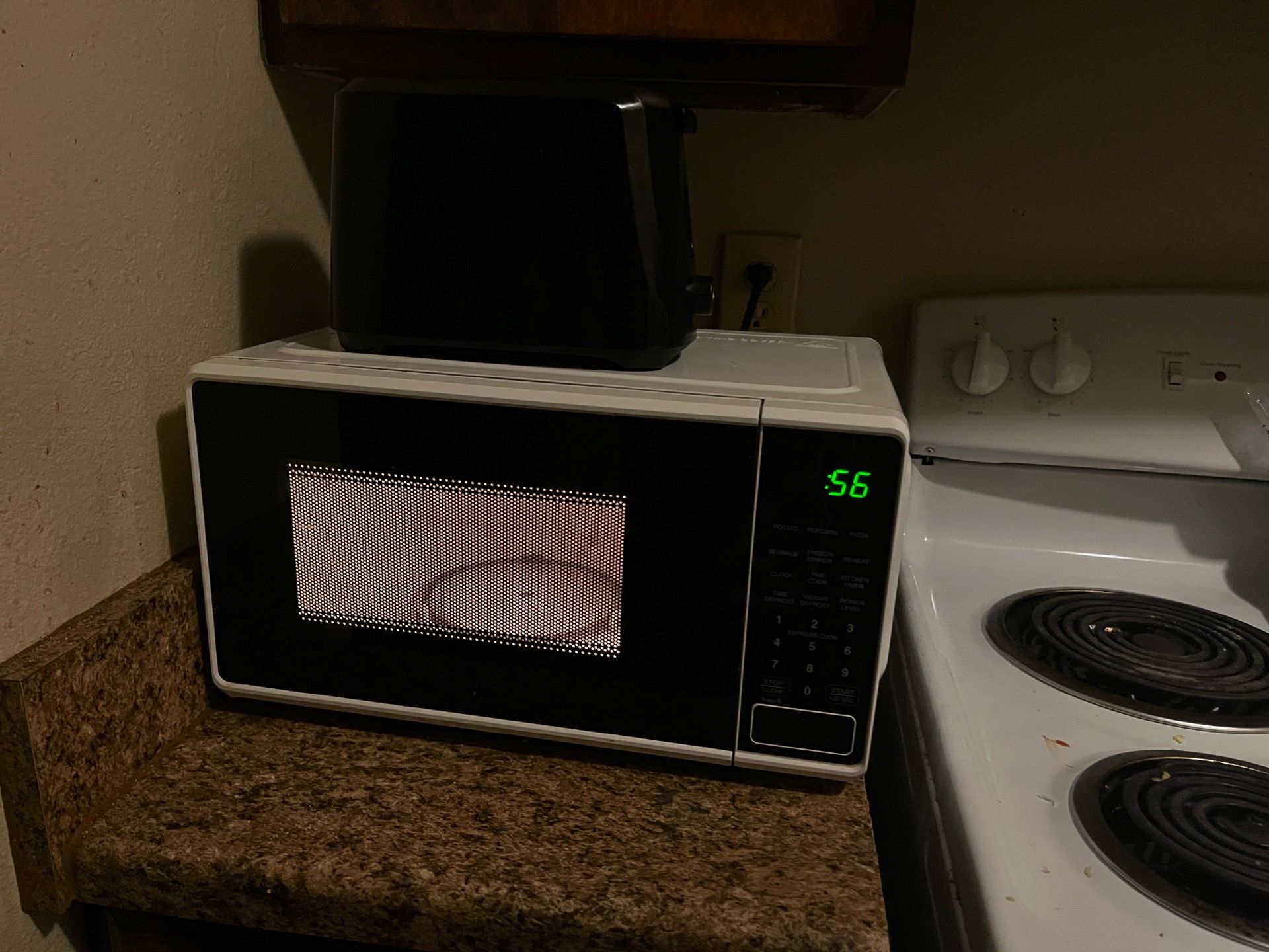 Microwave and toaster