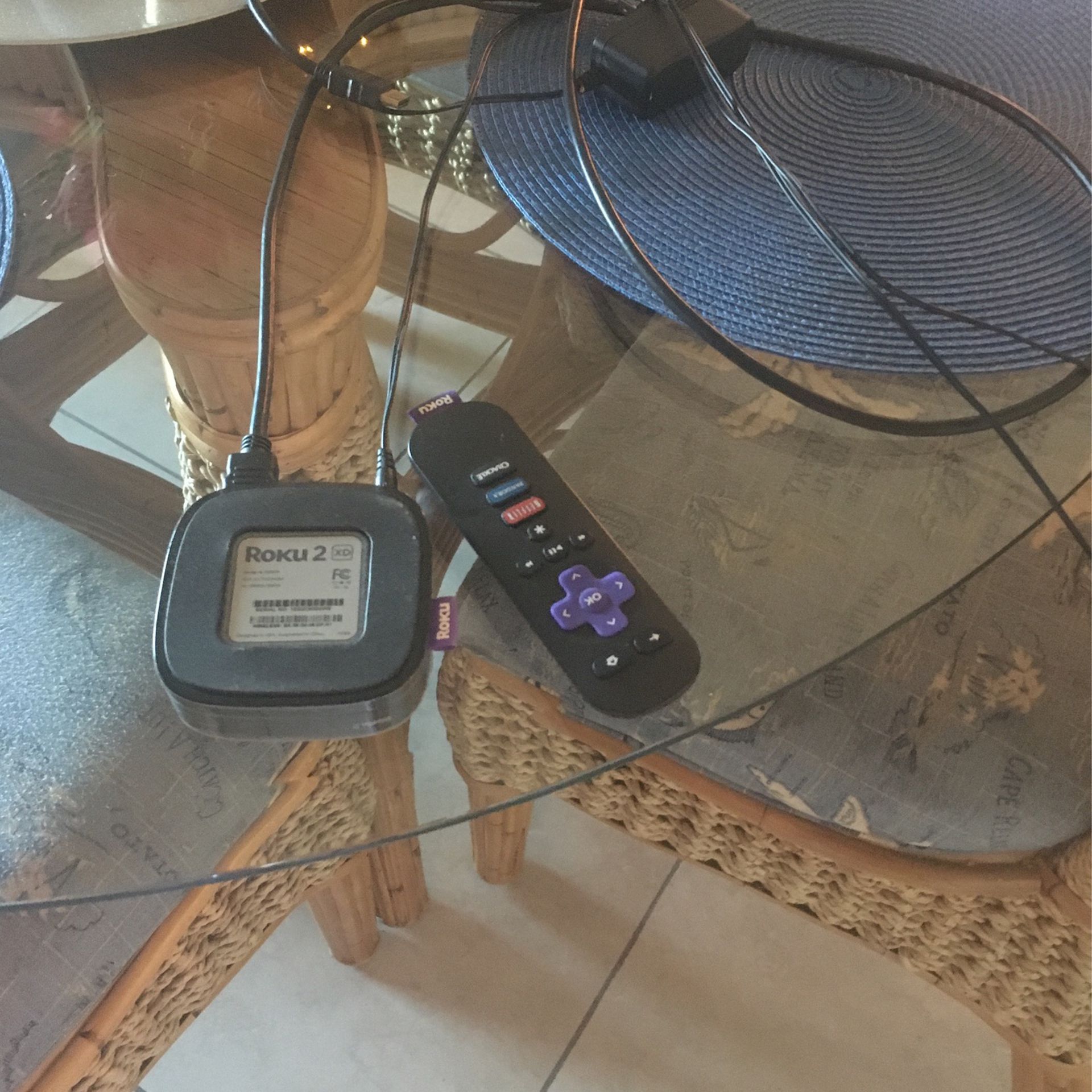 Roku 2 Box with remote and ready to plug into Tv cords