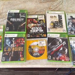 Xbox 360 all brand no scratches.  OBO 75 for all.