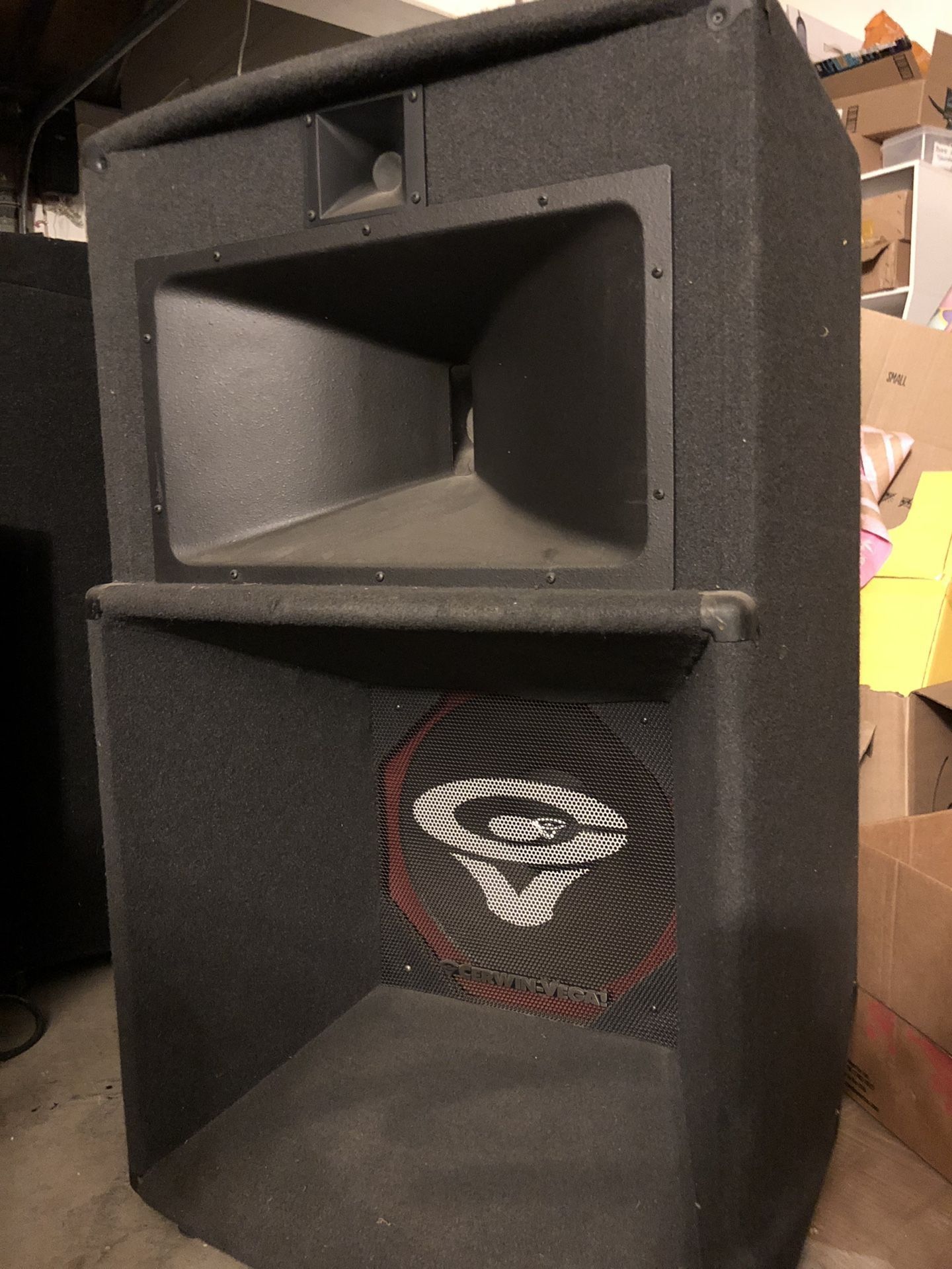 (2) Cerwin Vega V-35X Subwoofers With Horn & Tweeter
