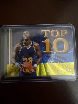 Karl Malone Top 10 Numbered Basketball Card 167/299