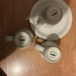 3 cups & saucer 