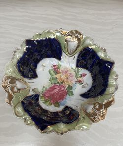 Germany IPF Vintage GOLD/COBSLT BLUE BOWL