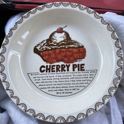 Vintage Pie Plates With Recipe