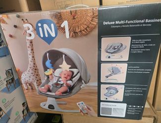 Baby Swing 3 in 1 Multifunctional Infant Rocker, Portable with Remote Control, 5