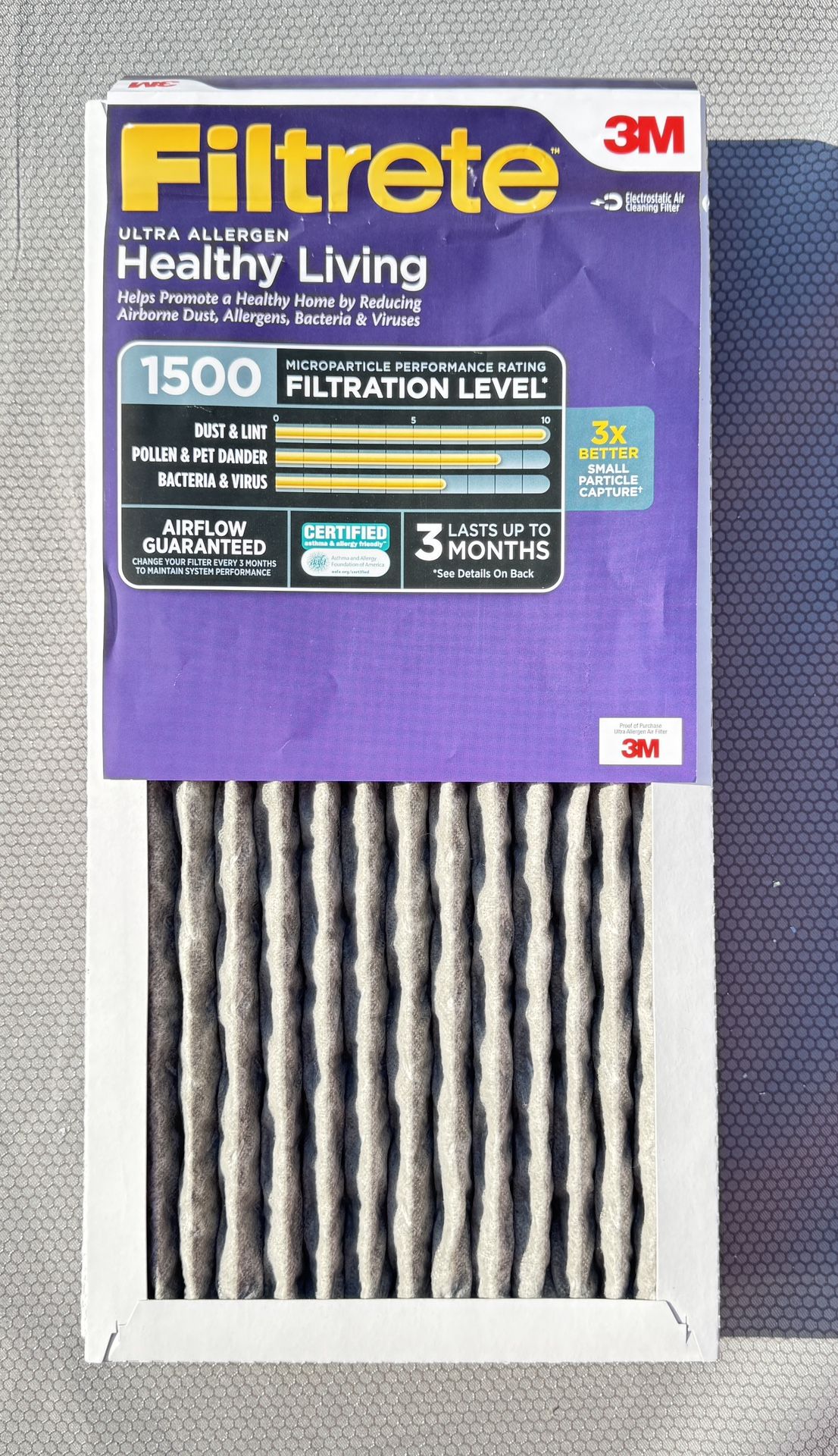 3pck Air Filters 16x20x1”, brand new