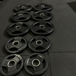 240lb Rubber Costed Plates | 245lb Cast Iron |260lb Bumpers Weights | 7ft Olympic Bar | Fitness | Gym Equipment | FREE DELIVERY 🚚 
