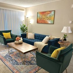 Blue Sofa Velvet