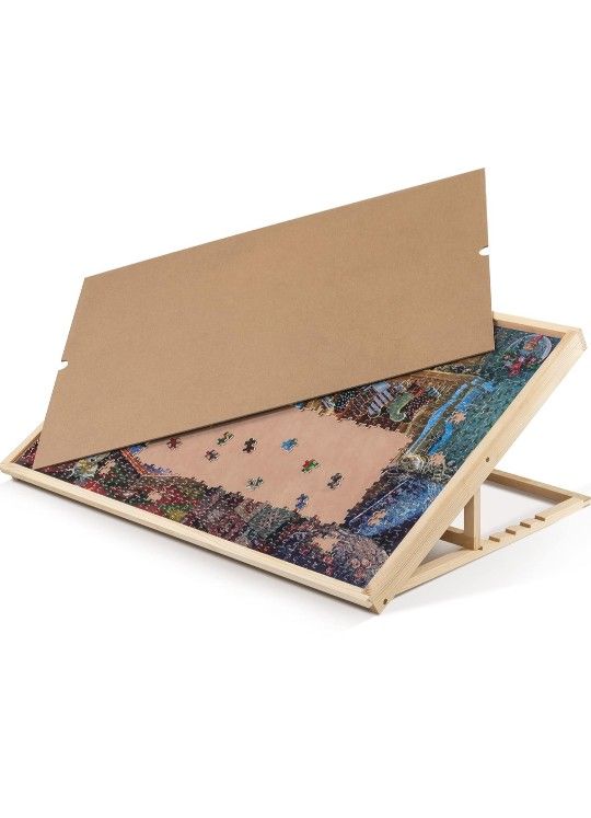 Lavievert 1000 Piece Tilting Jigsaw Puzzle Board with Wooden Cover