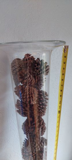 Tall Clear Glass Vase
