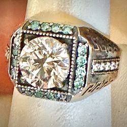 2.76 Carat GIA Cert Custom Made Diamond Ring In 18k White Gold