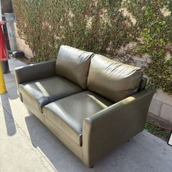 Modern Faux Leather Loveseat – New Condition