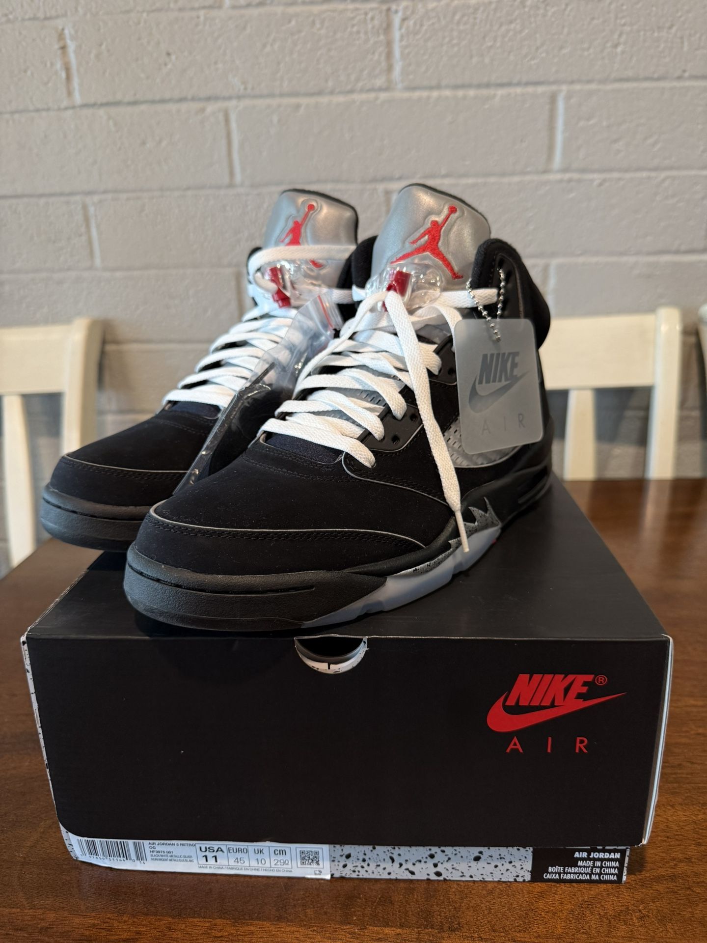 Jordan 5 Black Metallic Size 11