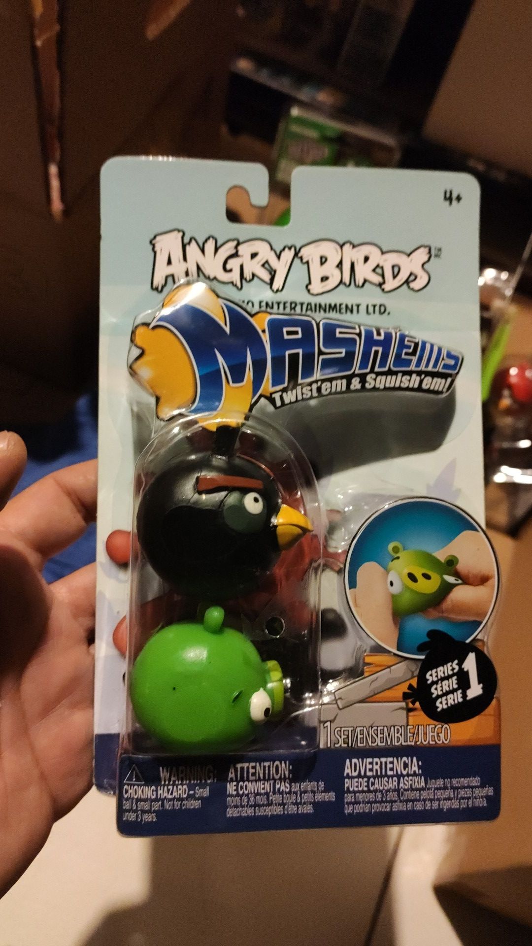SUPER RARE Angry birds mashems series 1 Pig & black bird