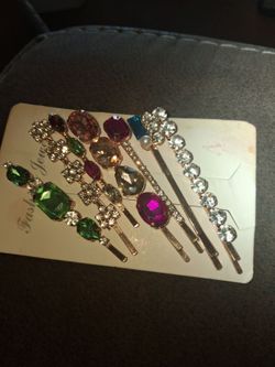 Rhinestone hair pins  barettes (set of 6) ✨️