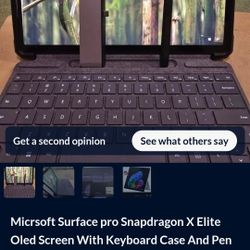 Microsft Surface pro Snap Dragon x Elite OLED Screen With Key Board, Pen, Mount Arm, And Usb Adapter, Case Included. 
